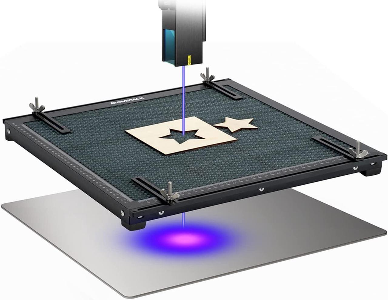 ATOMSTACK F2 Laser Honeycomb Working Table, Enlarged Honeycomb Laser Bed Panel with Fixture for CO2 and Diode Laser Engraver Cutter, 15.75x15.75x1.18inches