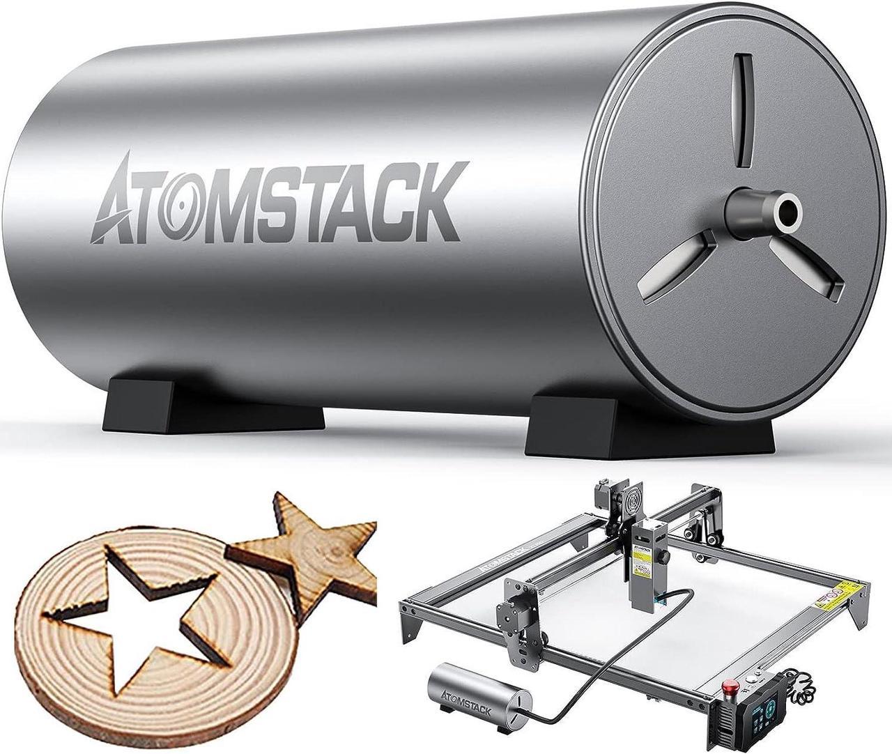 ATOMSTACK Air Assist Kit for S10 PRO/X7 PRO/A10 PRO/A5 PRO Laser Engraver, Air Pump Kit with 10-30L/Min Airflow for Removing Smoke and Dust, Low Noise and Easily Assemby