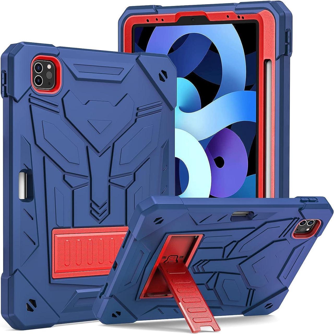 for iPad Air 5th Generation Case iPad Pro 11 inch Case with Pencil Holder Kickstand Kids Girls Heavy Duty Rugged Protective Cover for iPad Pro 11 2022 2021 2020 iPad Air 5 4 10.9'' Dark Blue