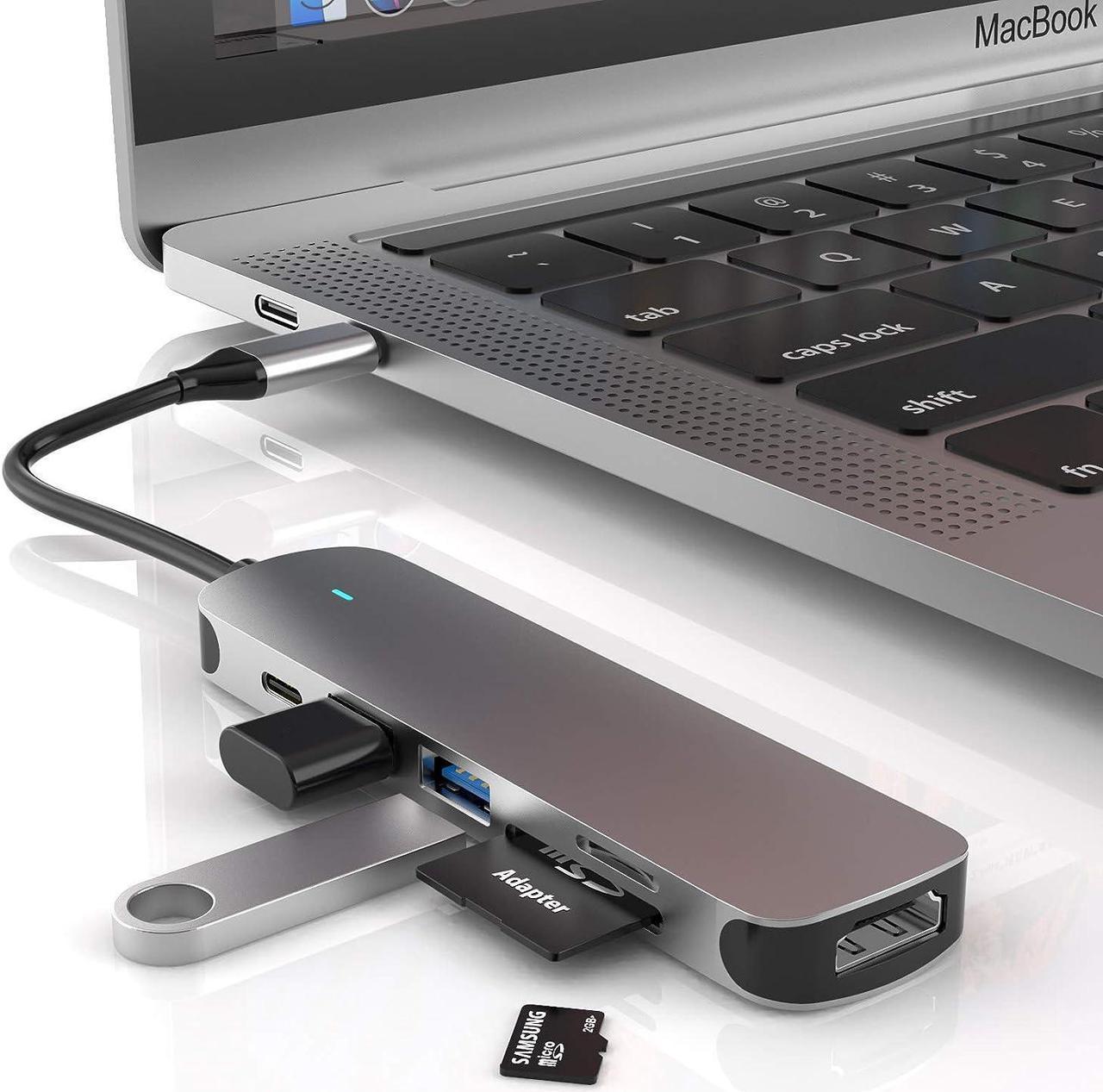 USB C HUB, Docking Station 6 in 1 HUB