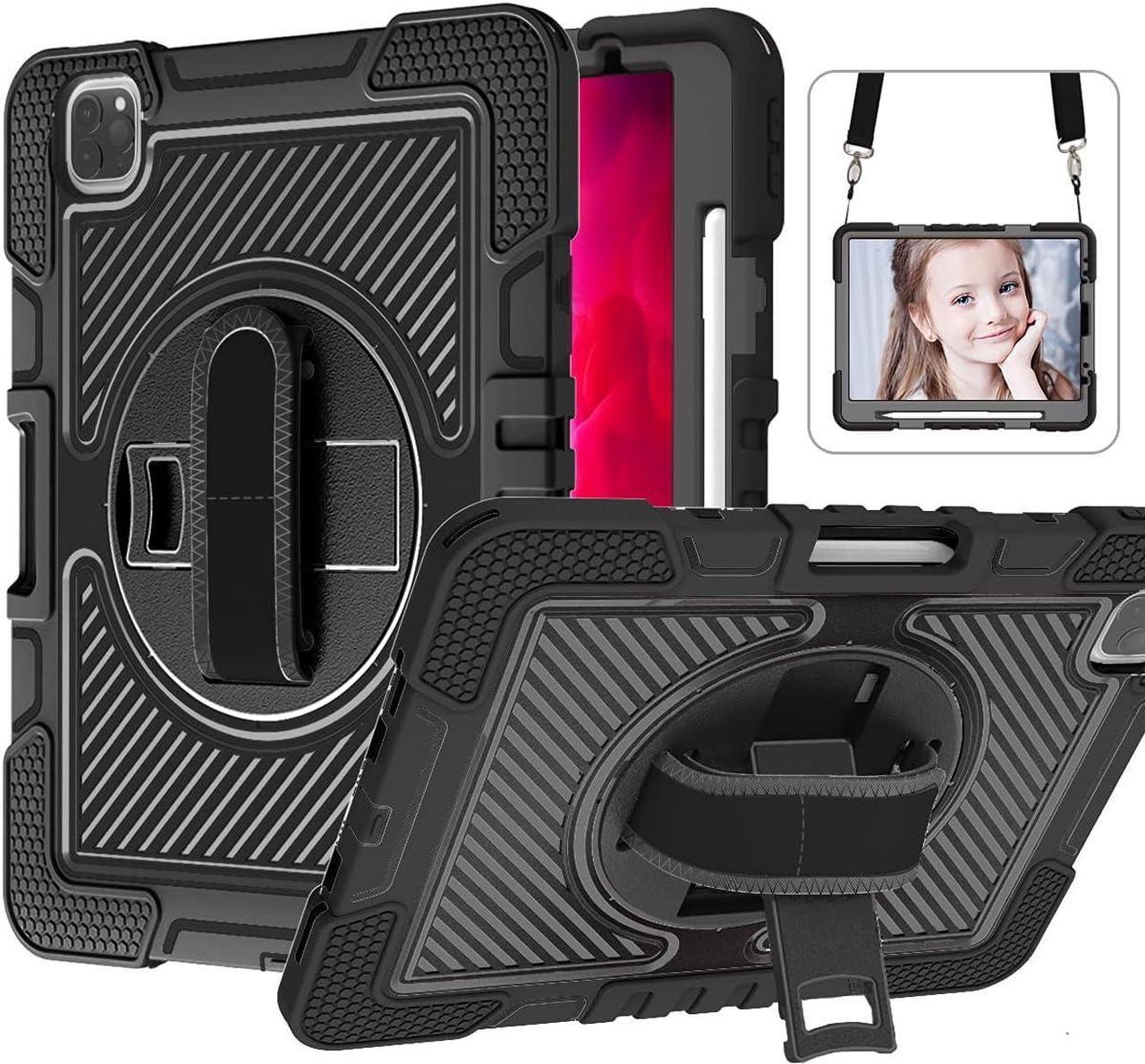 Case for iPad 10.2 Case 2021/2020/ 2019, iPad 9th/8th/7th Generation Case, Full Body Shockproof 360 Rotate Stand Hand Strap Pen Holder for iPad 9th/8th/7th Gen 2021/2020/2019