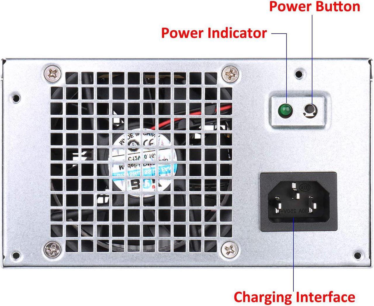 Alt view image 2 of 7 - ARLBA 300W Power Supply B300NM-01 New Replacement for Dell Inspiron 3847 570 560 Vostro 400 HP-P3017F3 PS-6301-06D PS-5301-08 G9MTY 0G9MTY L300NM-01 X9GWG Mini Towers MT Systems