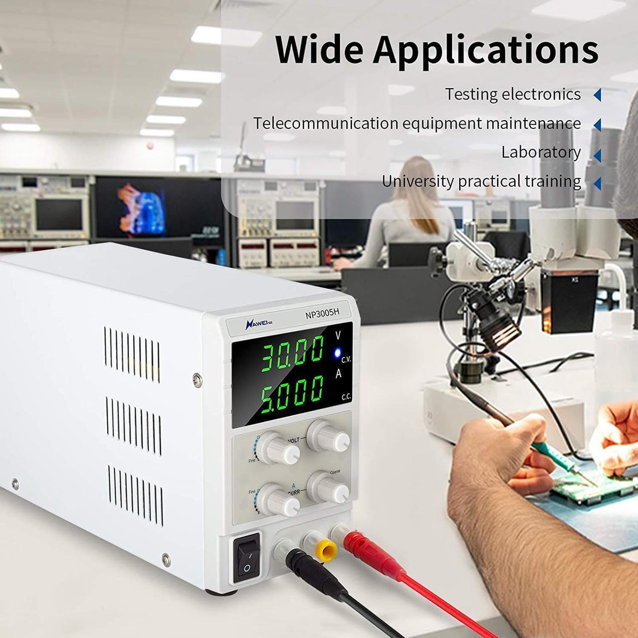 Alt view image 7 of 7 - 60V 5A DC Power Supply Variable with CC/CV Mode Bench Power Supply for Repair, Lab, DIY Electronic, Research, Powering Ebike, Electroplating,Tinkering, Anodizing Kit.