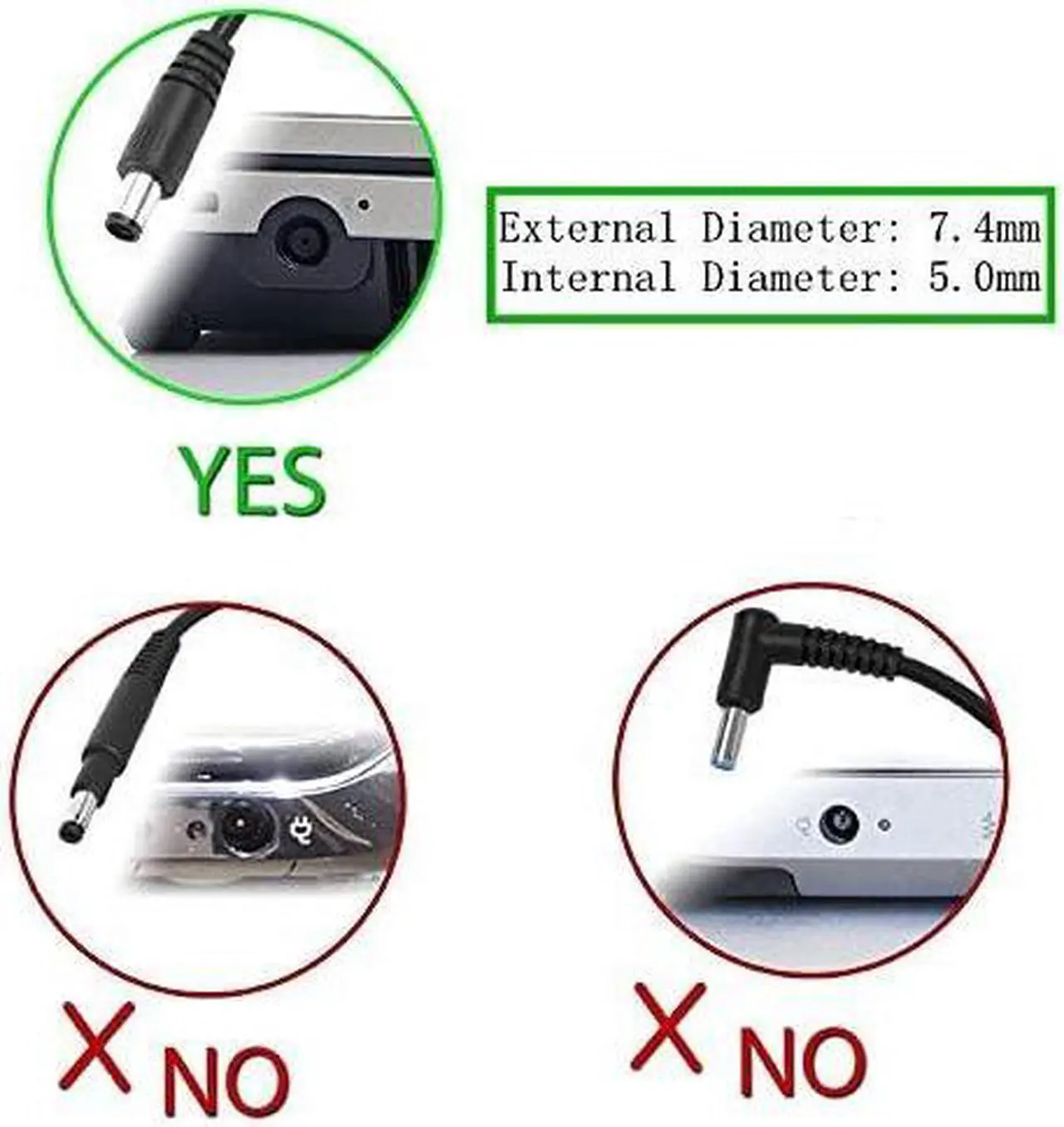 Alt view image 6 of 7 - DJW? 65W 18.5V 3.5A AC Adapter Laptop Charger for HP Pavilion DV4-2145DX,DV6-6135DX,DV6-2155DX,DV6-1355DX,DV5-1235DX,DM4-1265DX,DV4-2045DX,DV4-2165DX,DM4-3055DX,DV6-3225DX,DV6-1245DX Power Cord