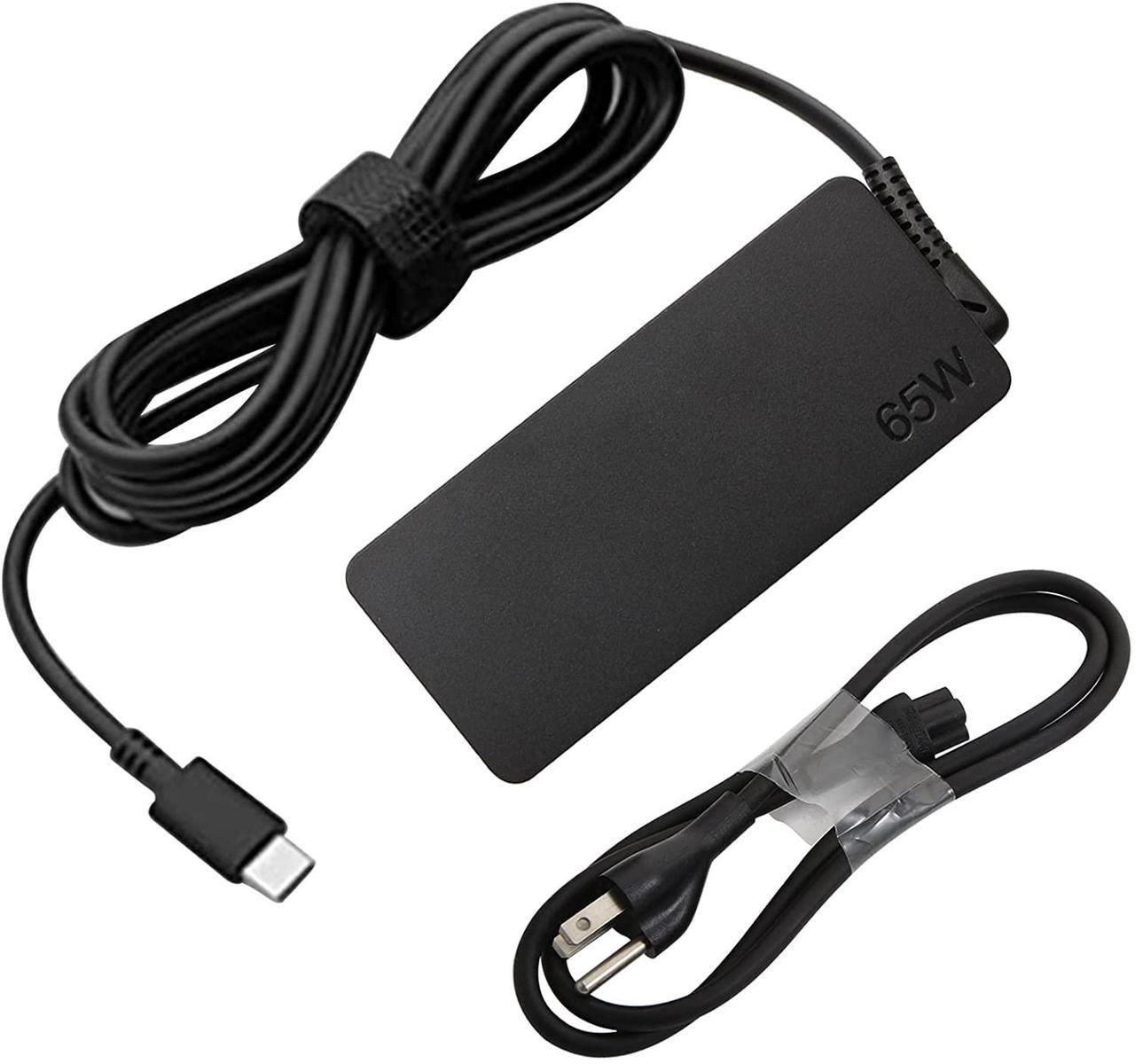 Main image of Cacamoen 65W Type-C Laptop Charger for Lenovo ThinkPad T480 T580 T480s, Yoga C940 C740 C930 730 S730 730S 920 Chromebook c330 100e 300e 500e c340 s340 USB-C Power Supply Adapter Cord
