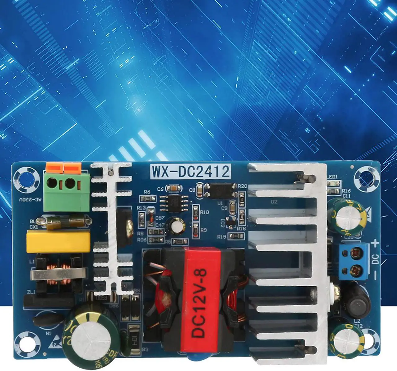Alt view image 6 of 7 - 100W Switching Power Supply Board, AC-DC Power Circuit Module 12V 8A for Power Industrial Control System