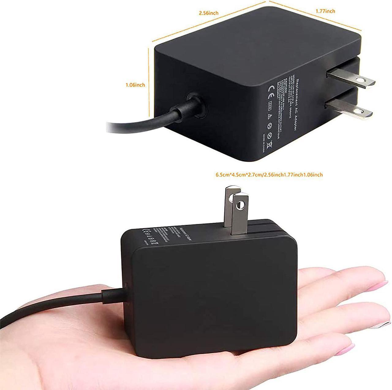 Alt view image 5 of 6 - Surface 3 Charger, 13W 5.2V 2.5A Power Supply Adapter Compatiable with Surface3 Model 1623 1624 1645 Tablet with 4.9Ft Cord