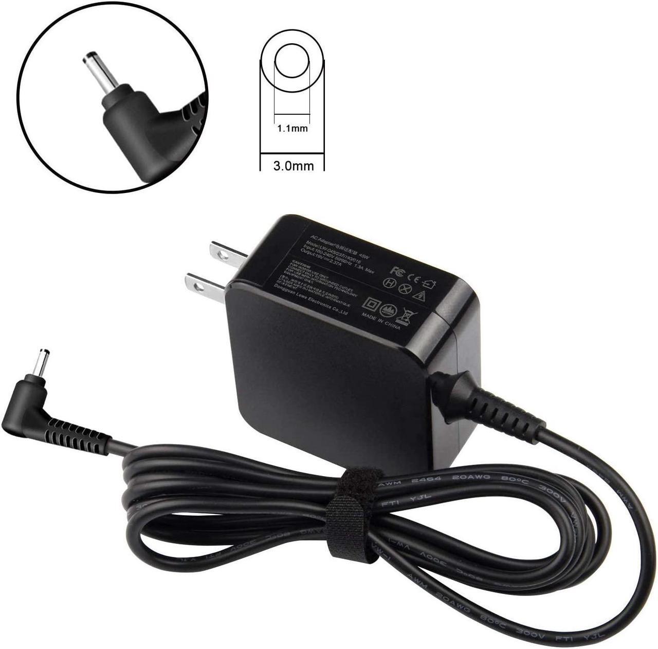 Alt view image 5 of 7 - 19V 2.37A 45W AC Adapter Laptop Computer Charger Notebook PC Power Cord Supply Plug Compatible with for Asus Zenbook UX21 UX21E Transformer Book T200TA T300CHI Acer Chromebook 3.0 x 1.1 mm