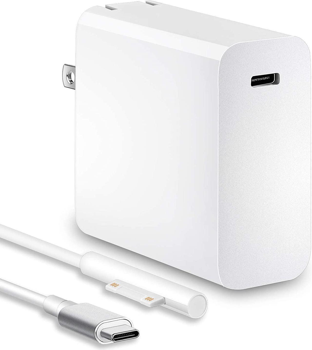 Main image of Surface Pro Charger, 15V 3A 45W Microsoft Surface Wall Charger, USB-C Port and Foldable Plug, for Surface Pro 3/4/5/6/7/X, Laptop 1/2/3, Book 1/2, Portable Laptop Charger with 4.9ft Surface Power Cord