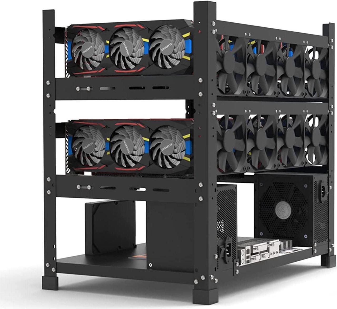 Alt view image 3 of 7 - TOTOKA Mining Rig Frame for 12 GPU Open Mining Case Rack Motherboard Bracket ETH/ETC/ZEC Ether Accessory