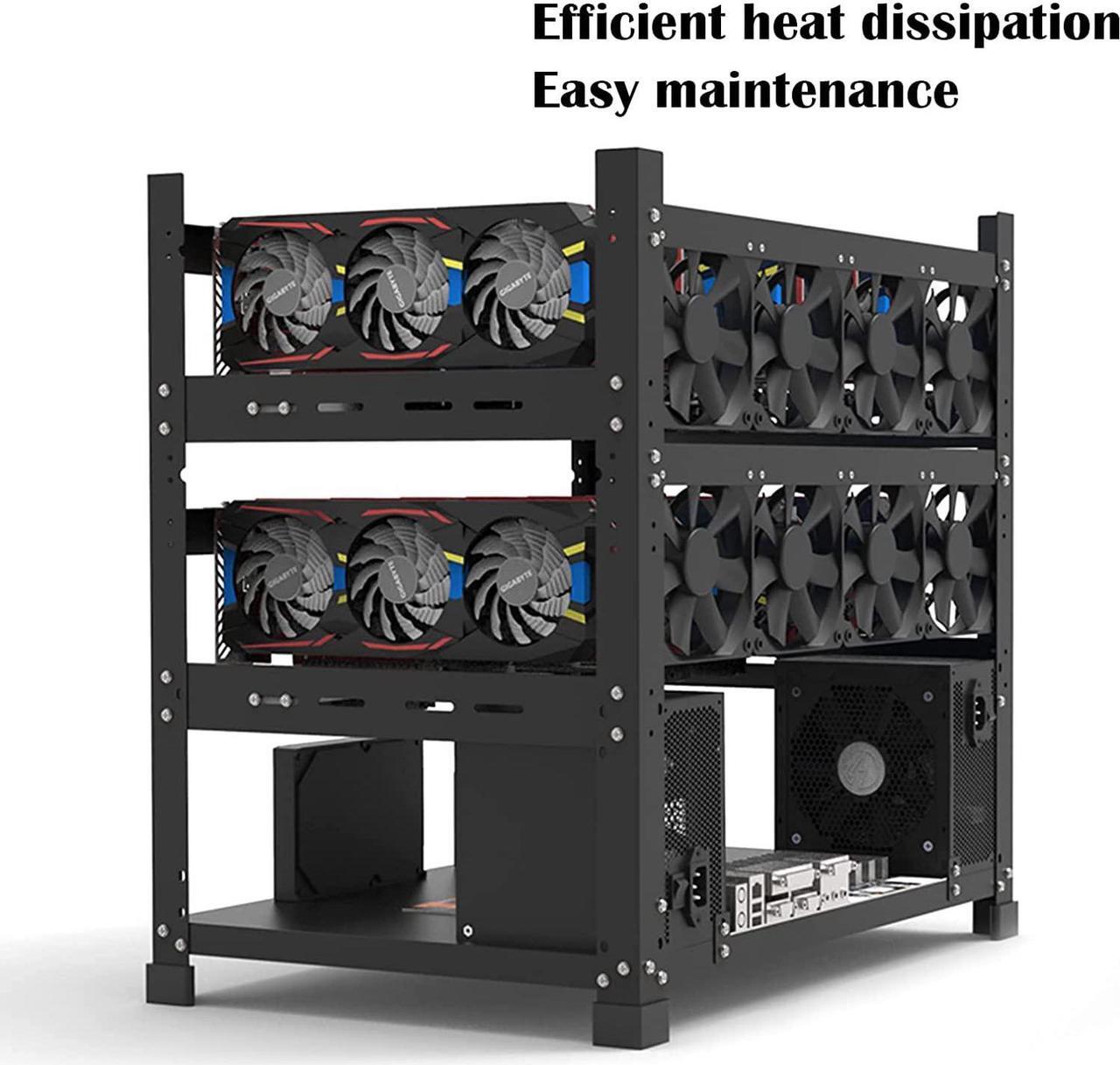 Alt view image 5 of 7 - TOTOKA Mining Rig Frame for 12 GPU Open Mining Case Rack Motherboard Bracket ETH/ETC/ZEC Ether Accessory