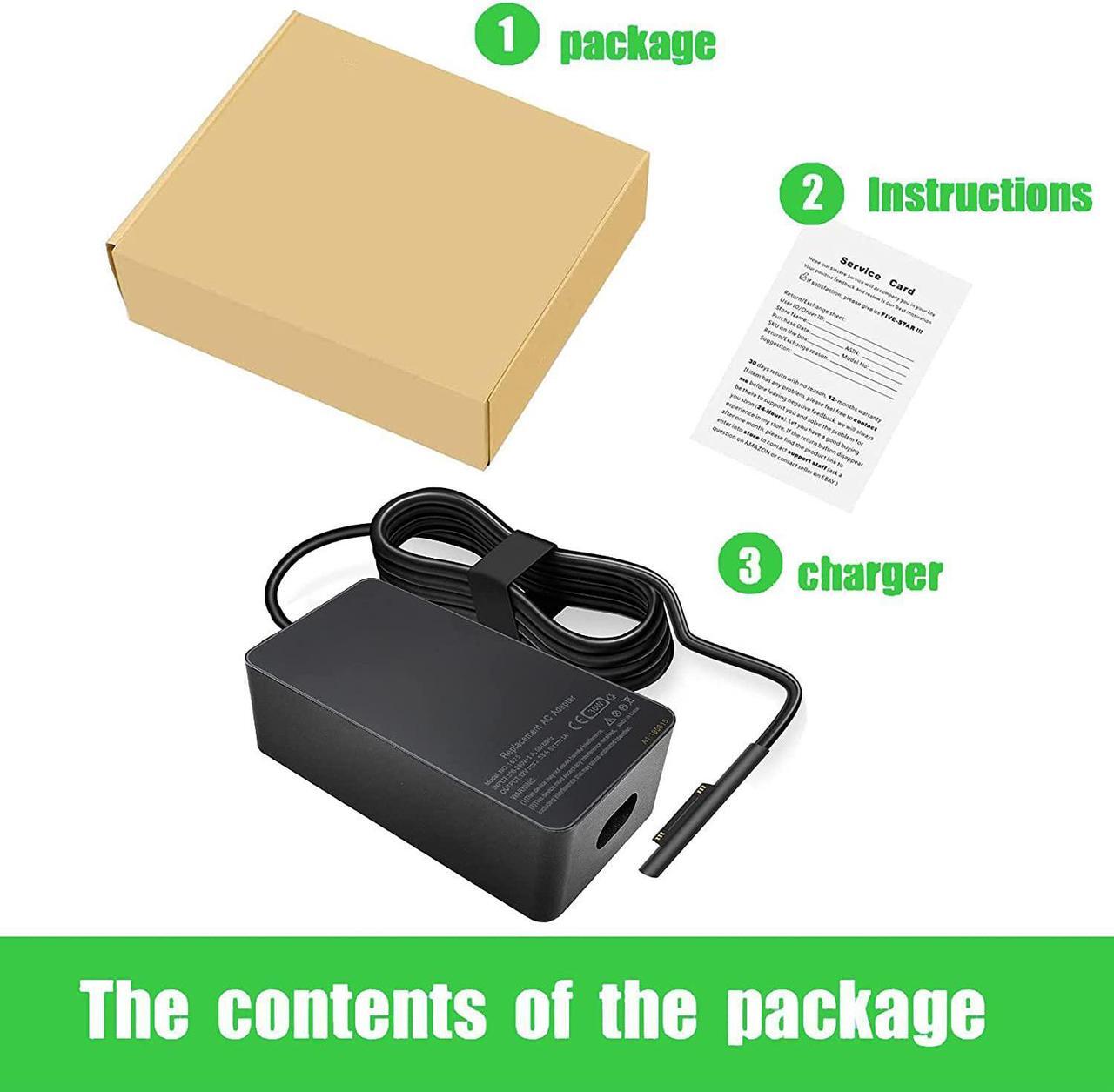 Alt view image 6 of 7 - 36W 12V 2.58A 1625 AC Surface Charger for Microsoft Surface Pro 3 Surface Pro 4 i5 i7 Microsoft Surface Pro 5 Surface Book Surface Go Surface Laptop?