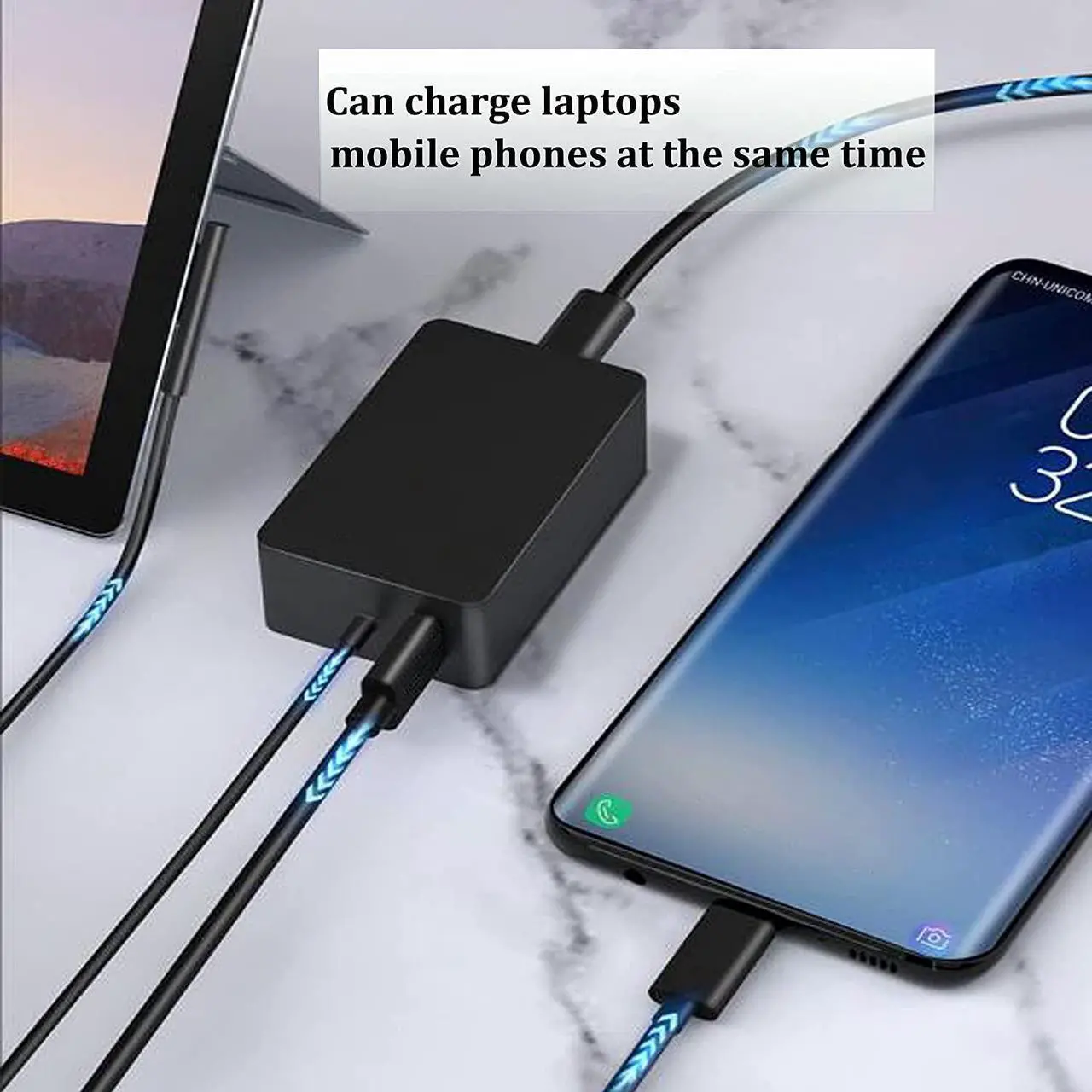 Alt view image 2 of 7 - 36W Surface Pro 3 Charger Surface Pro 4 Charger Compatible with Microsoft Surface Pro 3 Surface Pro 4 i5 i7 Surface Pro 5 Surface Laptop Power Supply