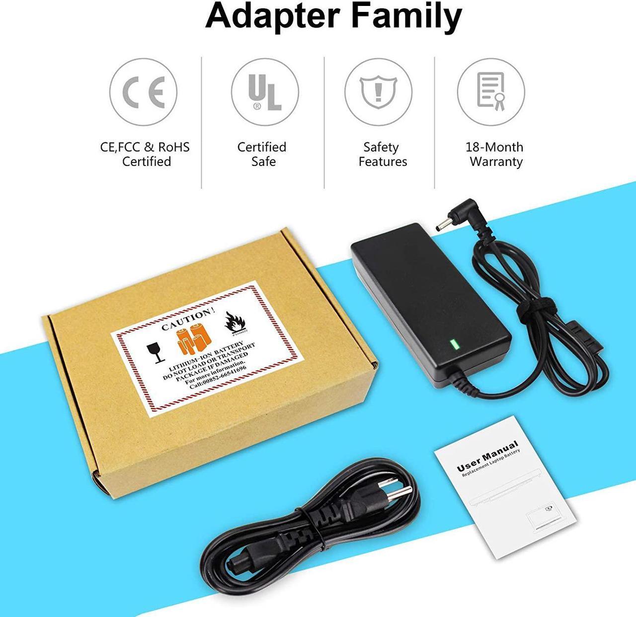 Alt view image 7 of 7 - 19.5V 3.34A AC Adapter Charger for Dell Chromebook 11 3180 3189 3120 Inspiron 15 3520 3521 3531 3541 3542 3543 3537 3458 15R 5520 5521 7520 N5110 N5040 N5050 5547 P26E 6TM1C LA65NS2-01 HA65NM130