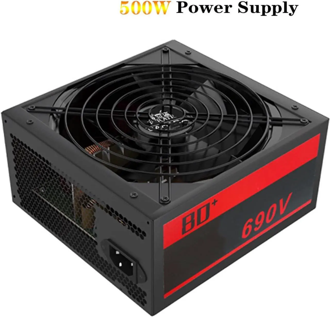 Alt view image 2 of 6 - PC Power Supply PSU Rated 500W for ATX Computer Case Gaming 120mm Fan 20/24PIN 12V Desktop Source