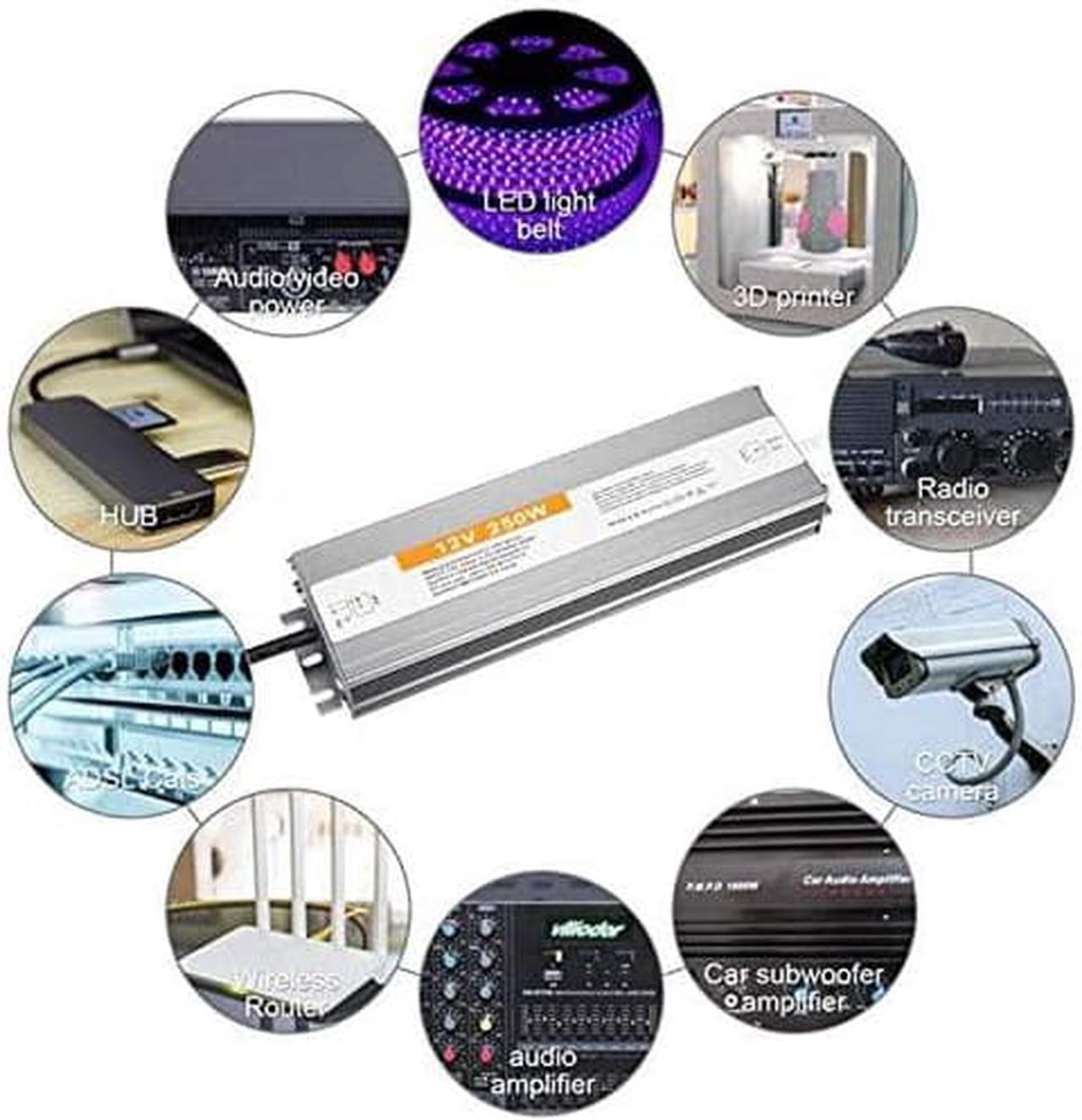 Alt view image 6 of 6 - IP68 moistureproof Lighting Transformers AC 110V 220V to DC 12 V 24V LED Driver Adapter 10W 100W 200W 400W 12V Switching Power Supply (Output Voltage : 24V, Power : 400W)