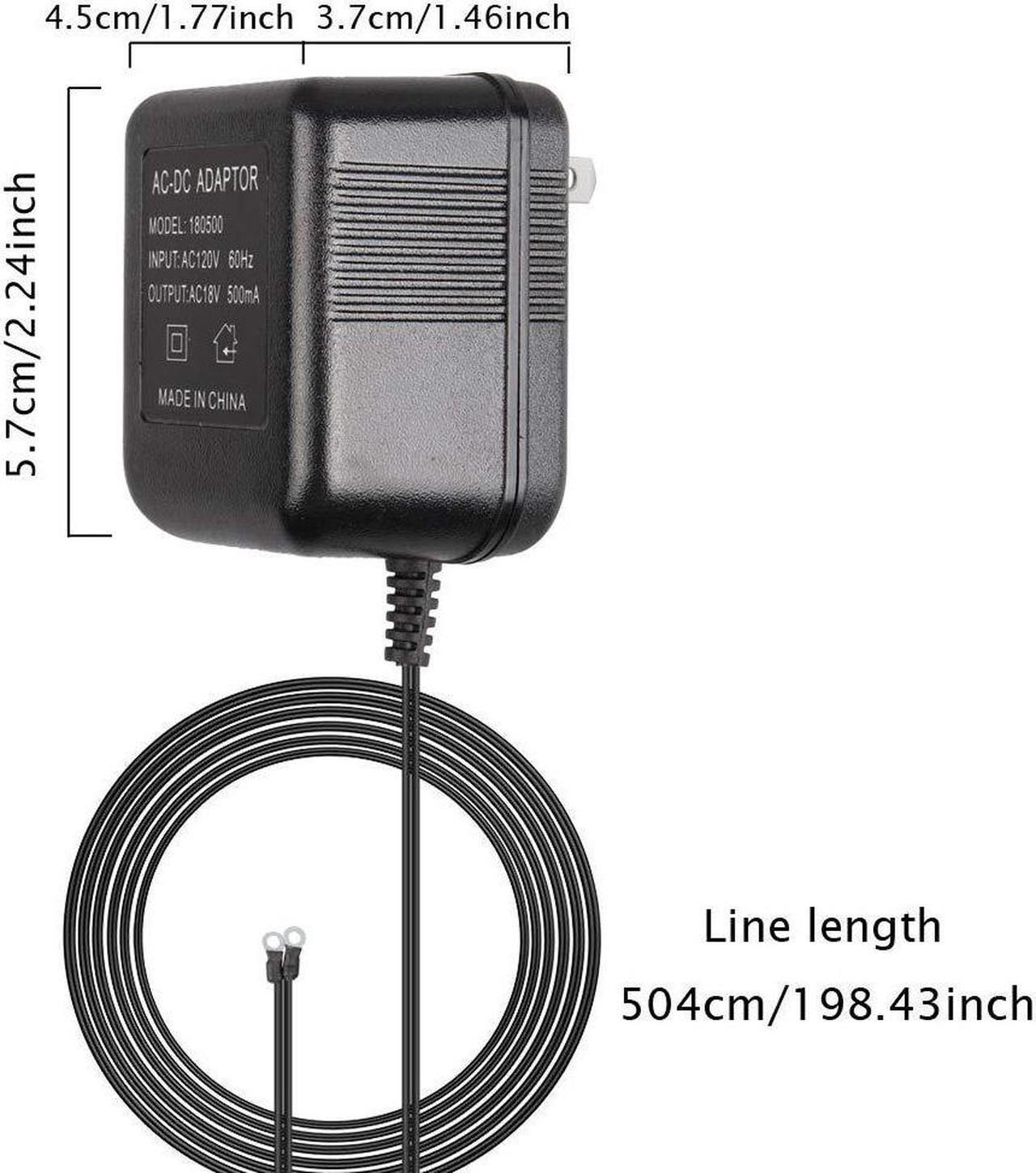Alt view image 4 of 6 - 16ft/5m 18V 500mA Power Supply Doorbell Transformer Cord AC Adapter for Ring Video Doorbell 2 Pro Camera Battery