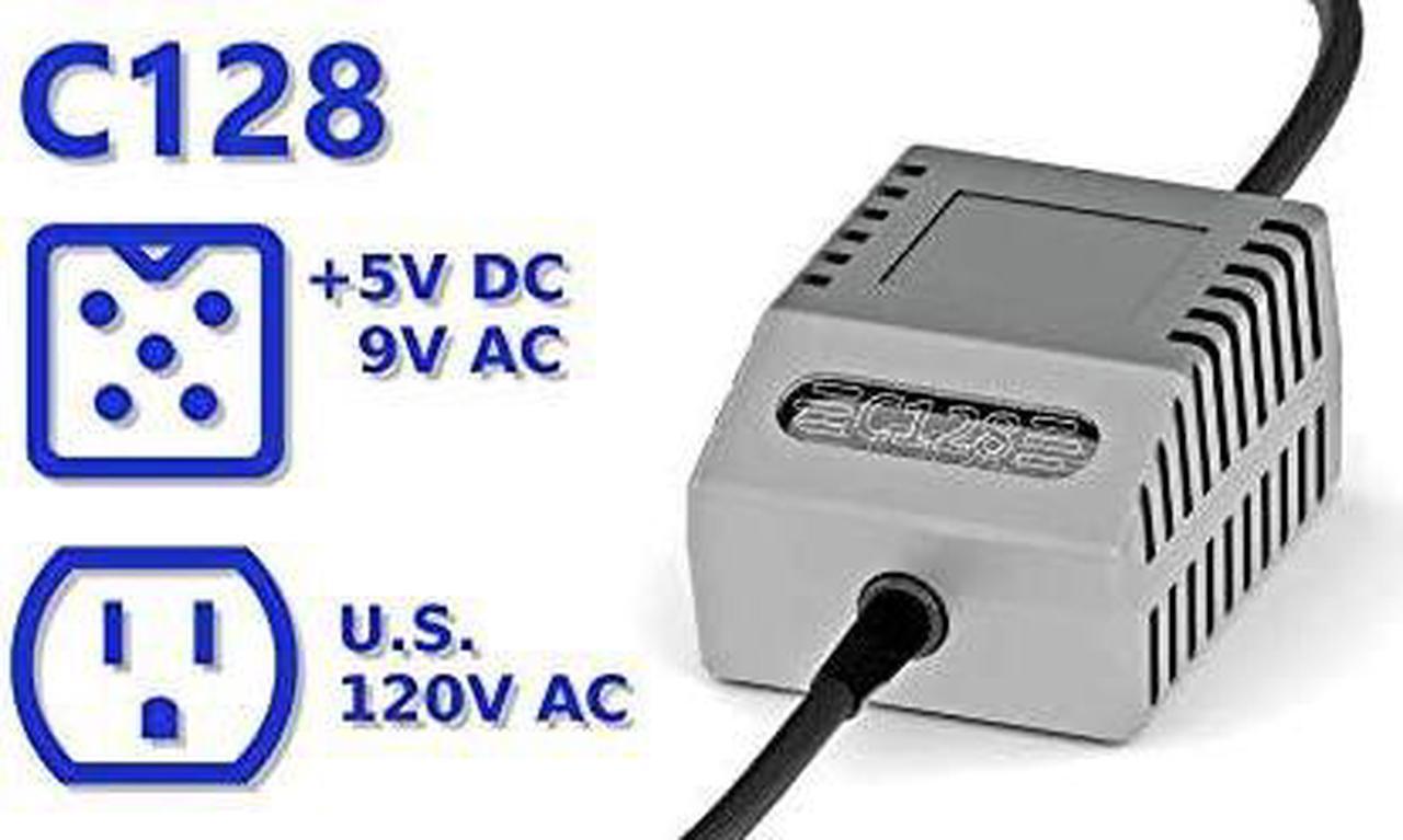 Alt view image 2 of 7 - C128 PSU Classic Gray US - Replacement Commodore 128 Power Supply, US Plug