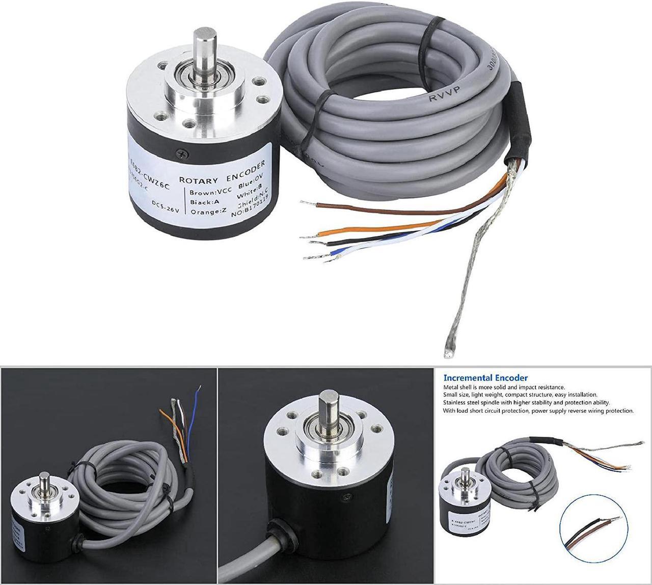 Alt view image 3 of 7 - Encoder, General-Purpose Encoder Cable Length 2m 38mm Diameter ASIC Devices for Power Supply Reverse Wiring Protection Conversion(600P/R)
