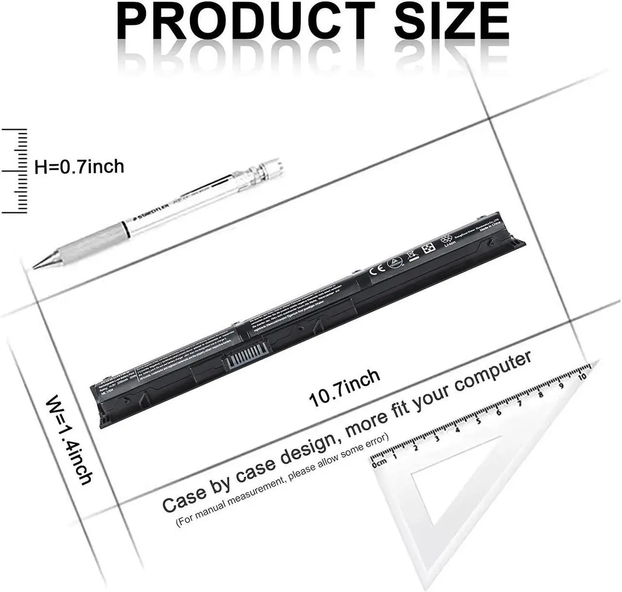 Alt view image 2 of 7 - VI04 756743-001 Battery Replacement for HP ProBook 440 G2 450 G2 TPN Q139 Q140 Q141 Q142 Q143 fit for HP Envy 14 15 17 Series 756743-001 756745-001 756479-421 HSTNN-DB6K HSTNN-LB6K -12 Months Warranty