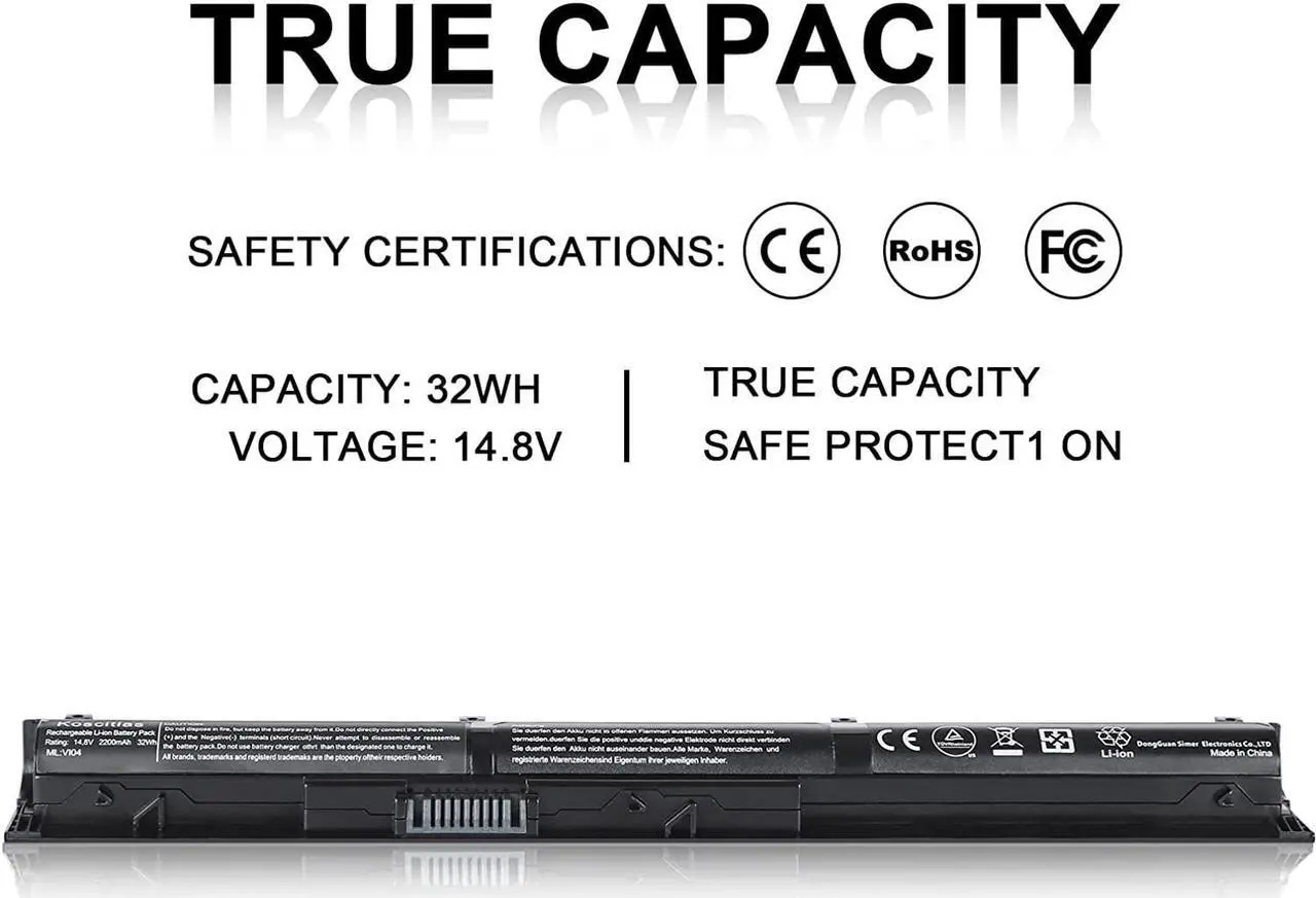 Alt view image 5 of 7 - VI04 756743-001 Battery Replacement for HP ProBook 440 G2 450 G2 TPN Q139 Q140 Q141 Q142 Q143 fit for HP Envy 14 15 17 Series 756743-001 756745-001 756479-421 HSTNN-DB6K HSTNN-LB6K -12 Months Warranty