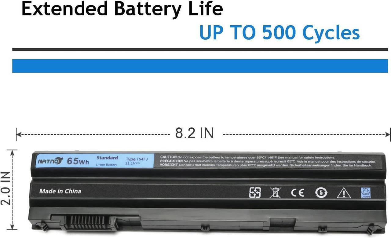 Alt view image 5 of 6 - T54FJ 8858x Laptop Battery for Dell Latitude E6420 E6430 E6440 E6520 E6530 E6540 E5520 E5530 E5420 E5430, Inspiron 17r-7720 17r-se-7720 17r-5720 15r-5520 15r-7520 [65Wh 11.1V 6 Cell]