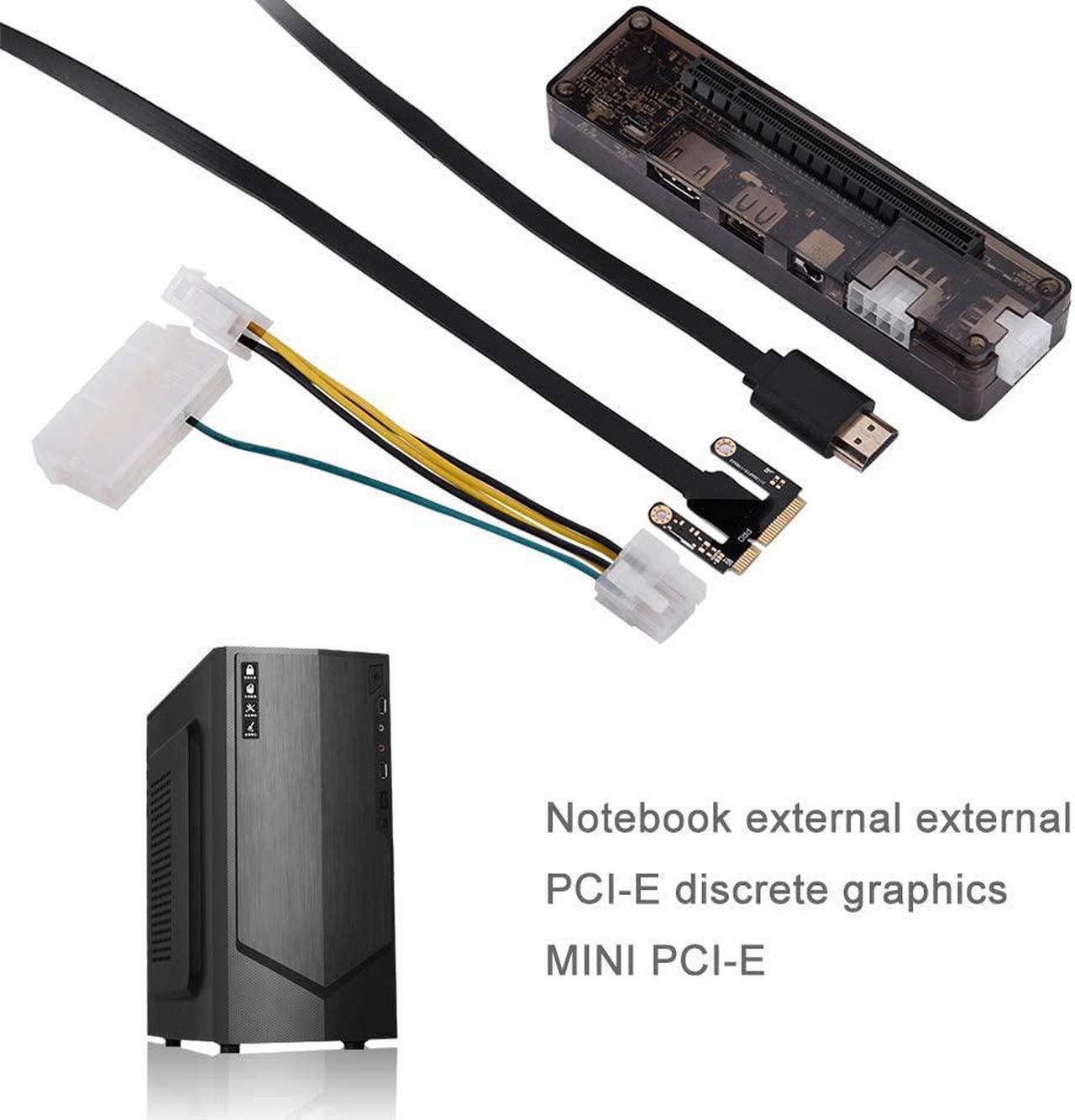 Alt view image 2 of 7 - Soapow Laptop External Independent Video Card Dock for Mini PCI- E Without Power Supply 8pin 6pin ATX PCI- E Riser