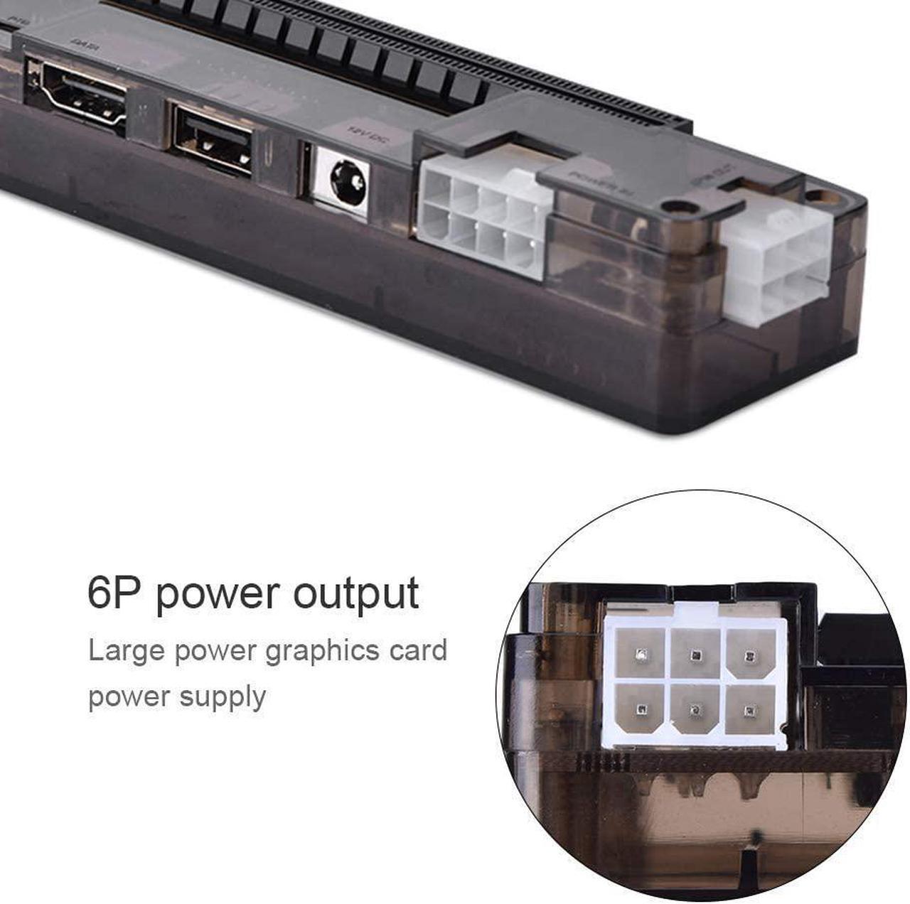 Alt view image 4 of 7 - Soapow Laptop External Independent Video Card Dock for Mini PCI- E Without Power Supply 8pin 6pin ATX PCI- E Riser
