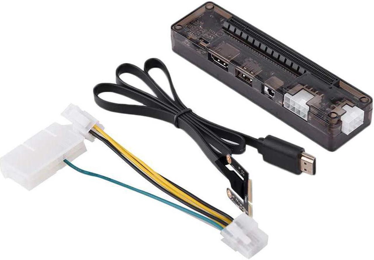Alt view image 7 of 7 - Soapow Laptop External Independent Video Card Dock for Mini PCI- E Without Power Supply 8pin 6pin ATX PCI- E Riser