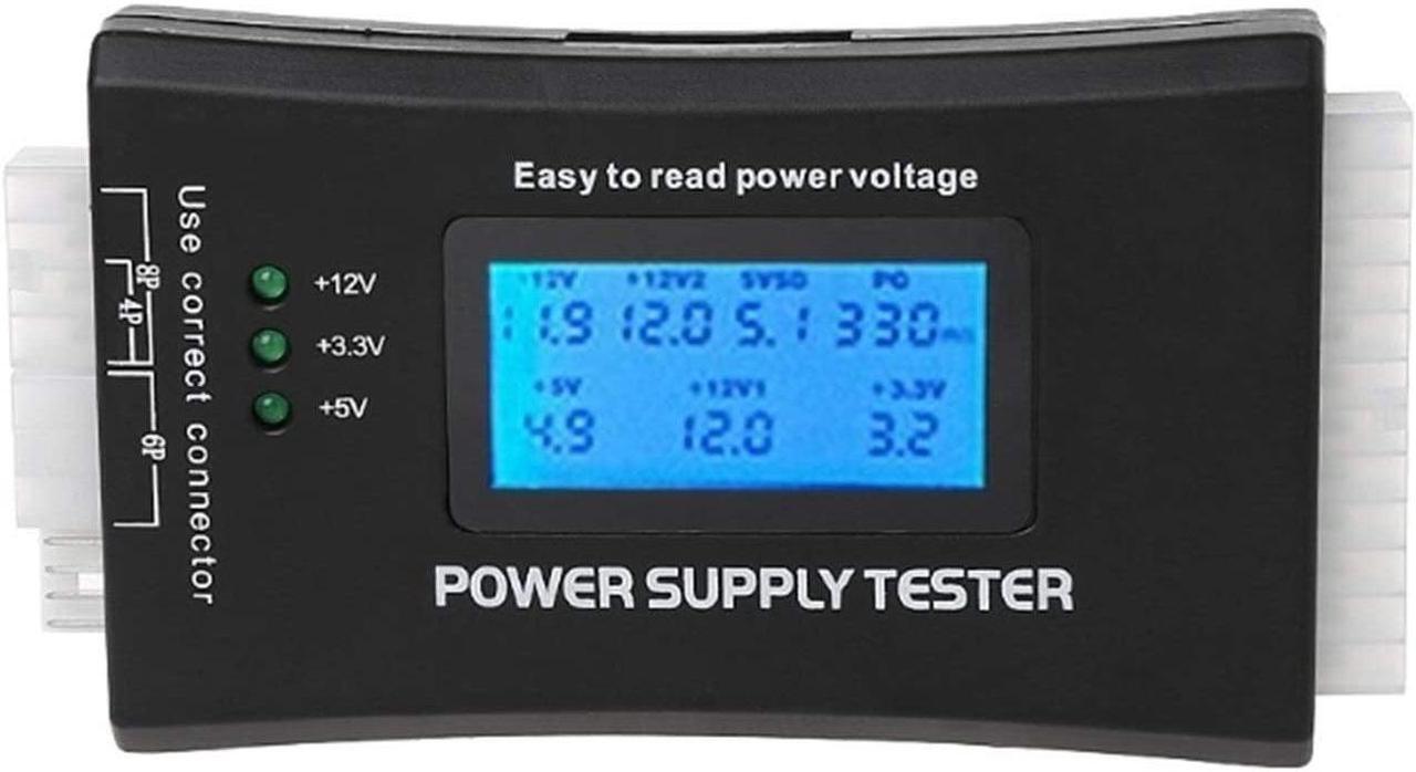 Main image of ZEFS--ESD Compatible LCD PC Computer 20/24 Pin 4 PSU ATX BTX ITX SATA HDD Power Supply Tester for 3D Printer