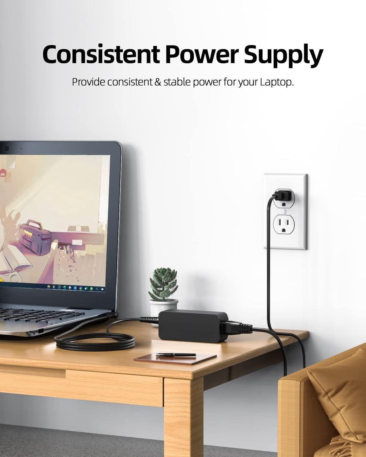 Alt view image 7 of 7 - AC Charger Fit for Asus L510MA L510M L510 C301S C301SA C301 C301SA-DB04 L510MA-DS04 Chromebook Laptop Power Supply Adapter Cord