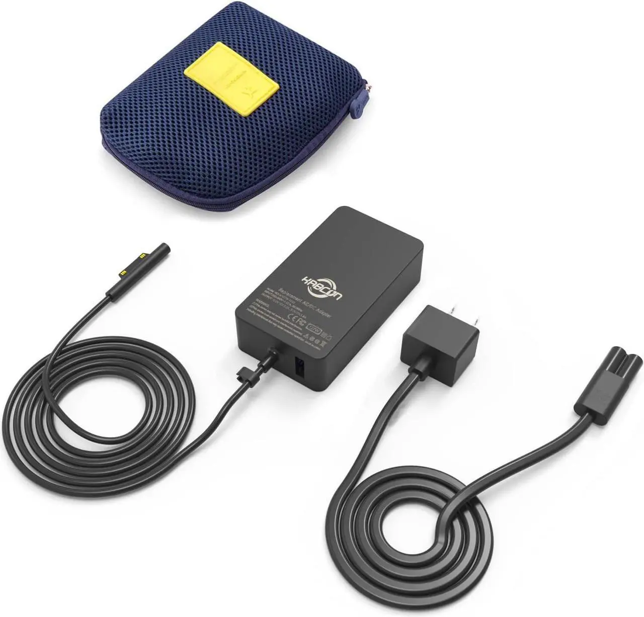 Alt view image 7 of 7 - 127W Charger for Microsoft Surface Book 3 2 1, Surface Laptop 6 5 Go2 Studio Go 4 3 2 1, Surface Pro 10 9 8 7+ X 7 6 5 4 3, Surface Go 3 2 1, 11FT Cord&Carry Bag