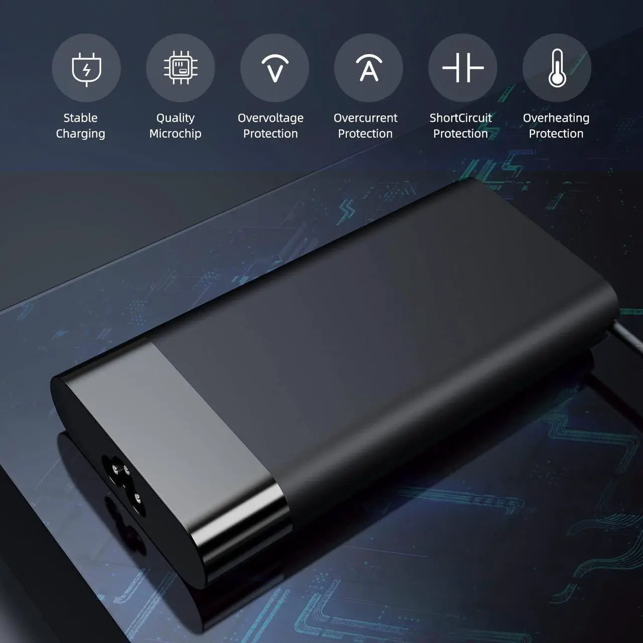 Alt view image 6 of 7 - 150W AC Laptop Charger for HP OMEN 15 17 Pavilion Gaming 15 17 ZBook 15 G3 G4 G5 G6 ZBook Studio G3 G4 G5 G6 G7 G8 Fury G7 G8 Slim Power Adapter Supply Cord