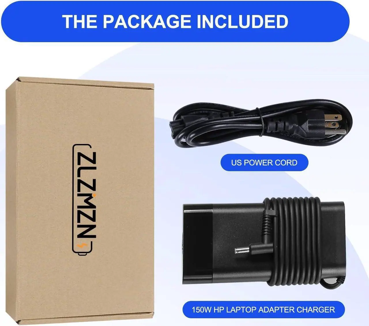 Alt view image 7 of 7 - 150W AC Laptop Charger for HP OMEN 15 17 Pavilion Gaming 15 17 ZBook 15 G3 G4 G5 G6 ZBook Studio G3 G4 G5 G6 G7 G8 Fury G7 G8 Slim Power Adapter Supply Cord