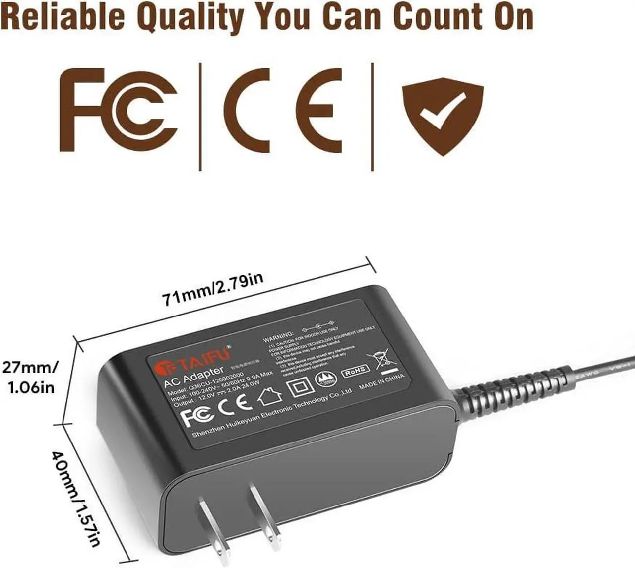 Alt view image 6 of 7 - TAIFU 12V 3A 2A AC Adapter for Naclud X15 FUNYET Duetbook 14 NY-01 ApoloSign NJP1561P NJP1561P-02 N5095 CPU, SGIN X15 M15 X14 Laptop Charger, BMAX MaxBook X15 S15 S13 Y14 Y13 X14 Power Supply Cord