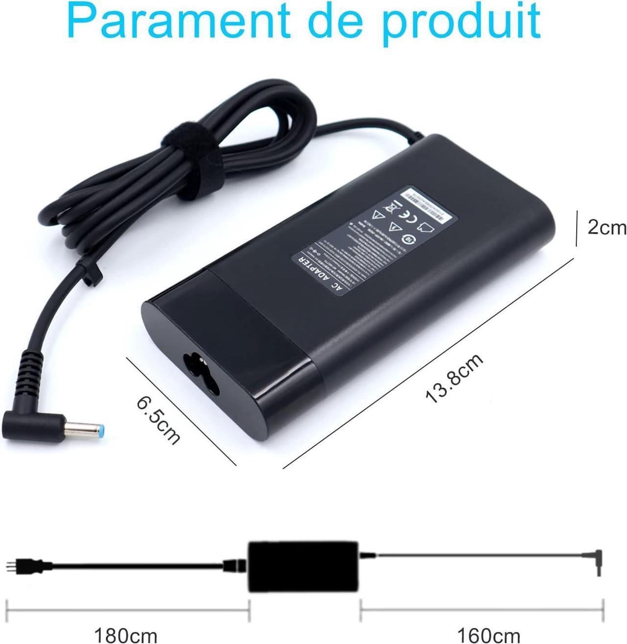 Alt view image 5 of 7 - HotTopStar 150W 19.5V 7.7A AC Power Adapter Compatible for HP 15/17 OMEN Series Laptop, HP ZBook 15 G3 G4 G5 G6, HP Pavilion Gaming 15 17 Laptop Charger TPN-CA11 TPN-DA09 776620-001 TPN-DA03