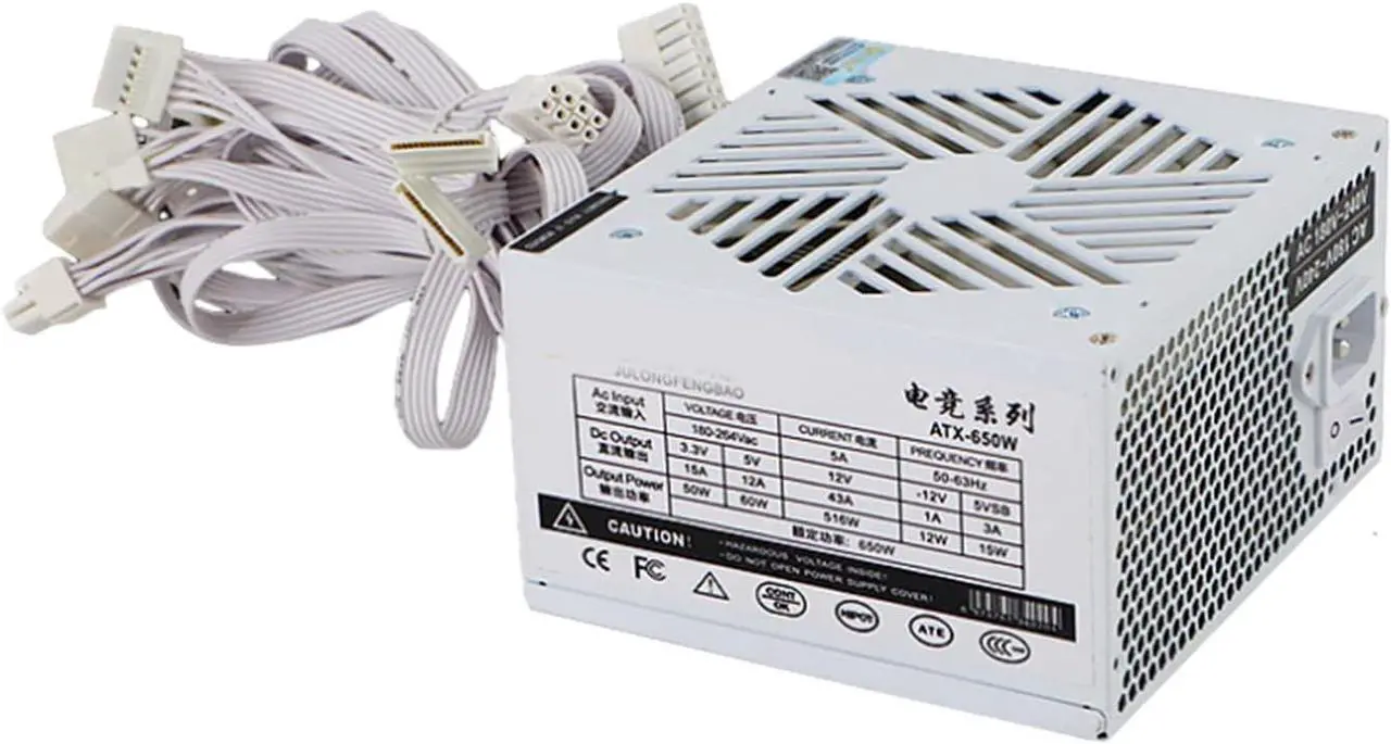 Alt view image 3 of 7 - 650W Power Supply Computer Power 12V 120mm PC Chassis Power Supply Cooling Fan for Desktop Computers Power Supply