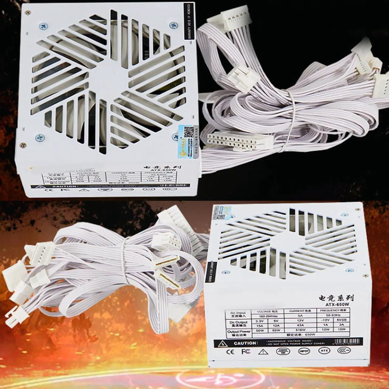 Alt view image 4 of 7 - 650W Power Supply Computer Power 12V 120mm PC Chassis Power Supply Cooling Fan for Desktop Computers Power Supply