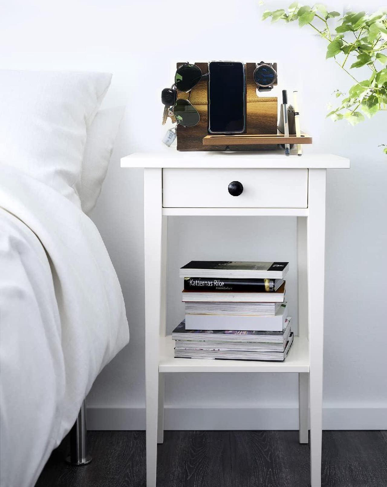Alt view image 7 of 7 - VAH White Color PVC Stand All Type of Mobile Docking Station, Works with All Mobile Models Watch,Key,Pen etcâ¦