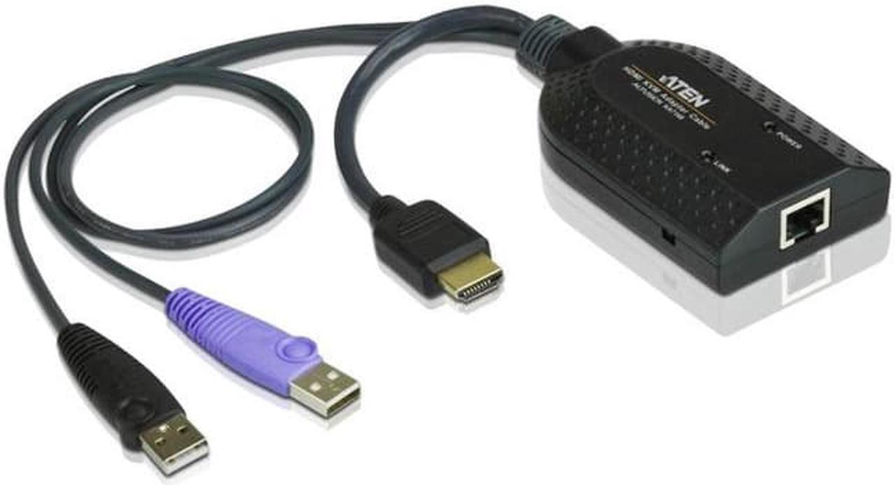 Alt view image 4 of 5 - Aten Hdmi Usb Virtual Media Kvm Adapter Cable With Smart Card Reader (Cpu Module)-Taa Compliant