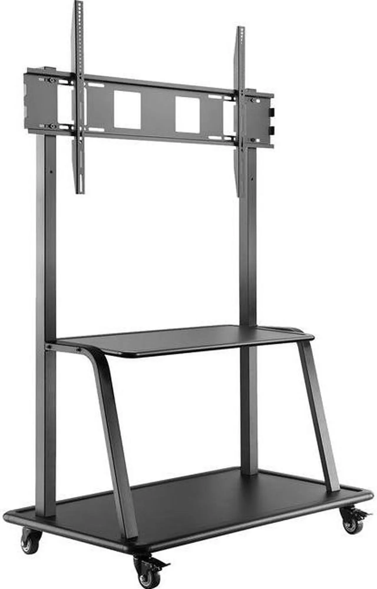 Main image of V7 Ultra Heavy Mobile TV Cart - Up to 60in to 105in Displays - 330lbs/150kg Capacity - Steel - 46.3" Length x 26.6" Width x 72.8" Height - Locking Casters