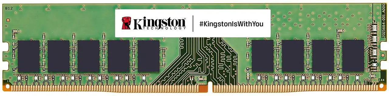 Main image of Kingston 16GB DDR4 SDRAM Memory Module - For Server - 16 GB - DDR4-3200/PC4-25600 DDR4 SDRAM - 3200 MHz Single-rank Memory - CL22 - 1.20 V - ECC - Unbuffered - 288-pin - DIMM - KTD-PE432ES8/16G