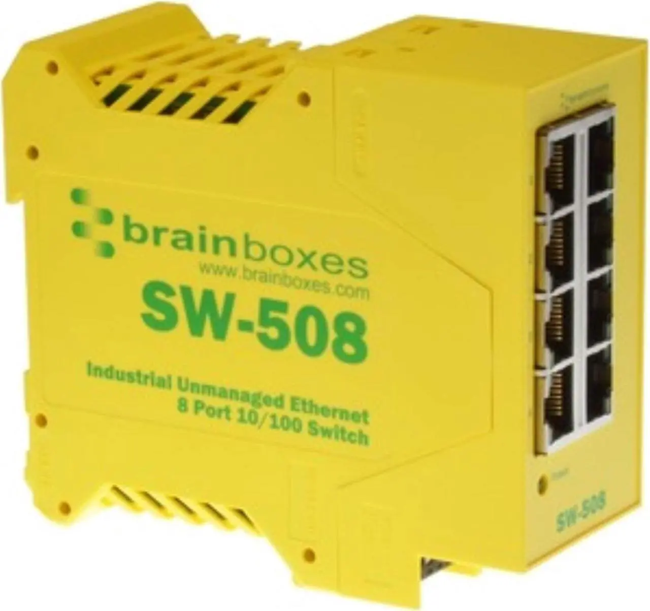 Alt view image 9 of 15 - BRAINBOXES SW-508 INDUSTRIAL ETHERNET 8PORT SW