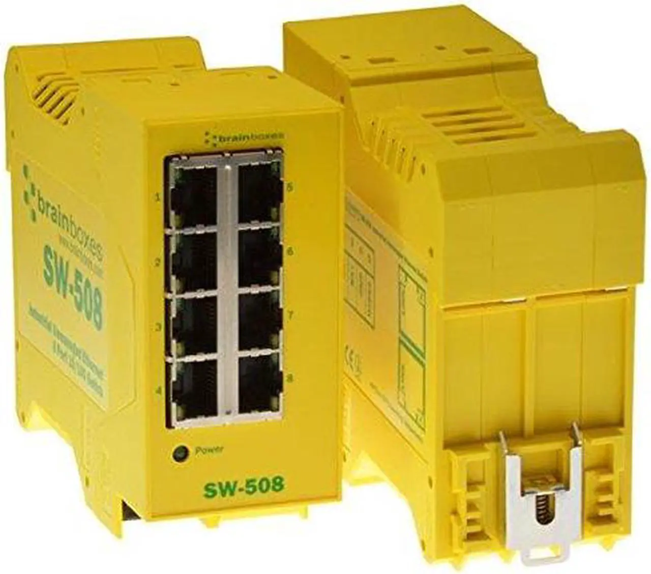 Alt view image 12 of 15 - BRAINBOXES SW-508 INDUSTRIAL ETHERNET 8PORT SW