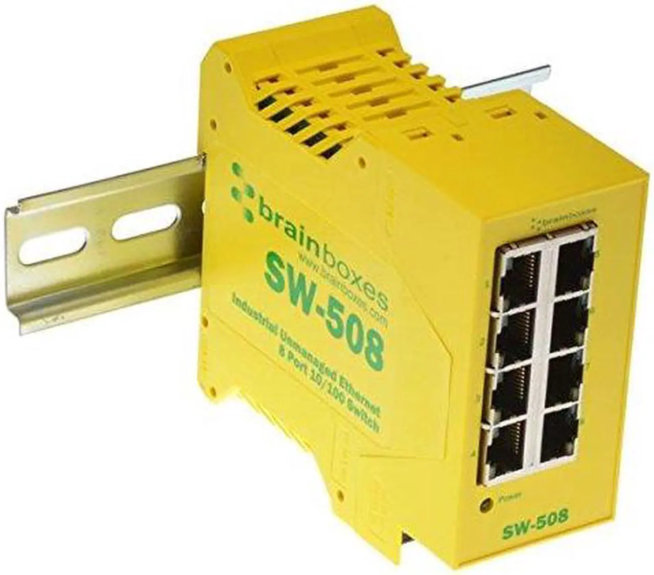 Alt view image 11 of 15 - BRAINBOXES SW-508 INDUSTRIAL ETHERNET 8PORT SW