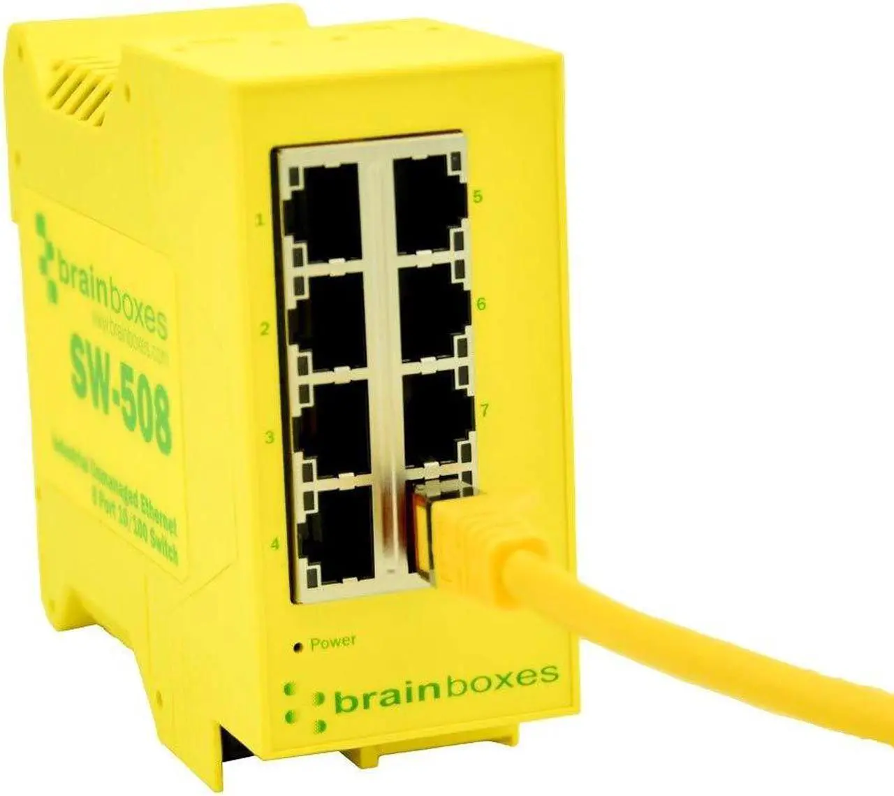 Alt view image 14 of 15 - BRAINBOXES SW-508 INDUSTRIAL ETHERNET 8PORT SW