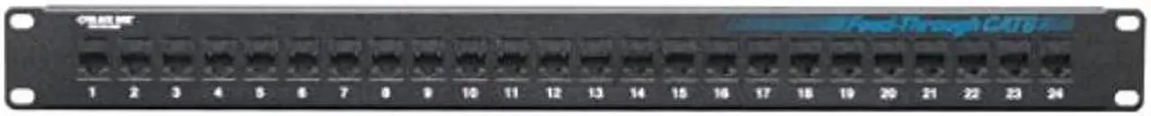 Alt view image 3 of 3 - BLACK BOX JPM818A PTCH PNL CAT6 FD-THR 1U UNSHIELDED 24PT