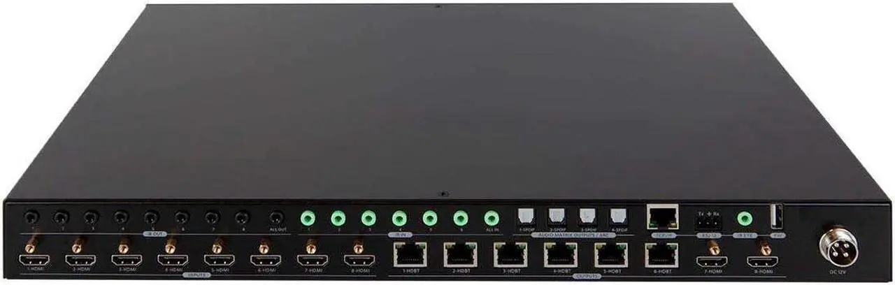 Alt view image 9 of 13 - Monoprice Blackbird 4K HDMI Matrix, 8x8, HDBaseT, HDR, 18G, 4K@60Hz, YCbCr 4:4:4, HDCP 2.2, EDID, IR,  SPDIF, RCA, TCP/IP, RS-232, W/ 7 Receivers 70m