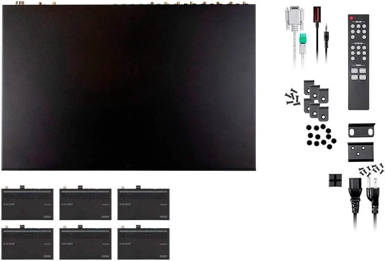 Alt view image 13 of 13 - Monoprice Blackbird 4K HDMI Matrix, 8x8, HDBaseT, HDR, 18G, 4K@60Hz, YCbCr 4:4:4, HDCP 2.2, EDID, IR,  SPDIF, RCA, TCP/IP, RS-232, W/ 7 Receivers 70m