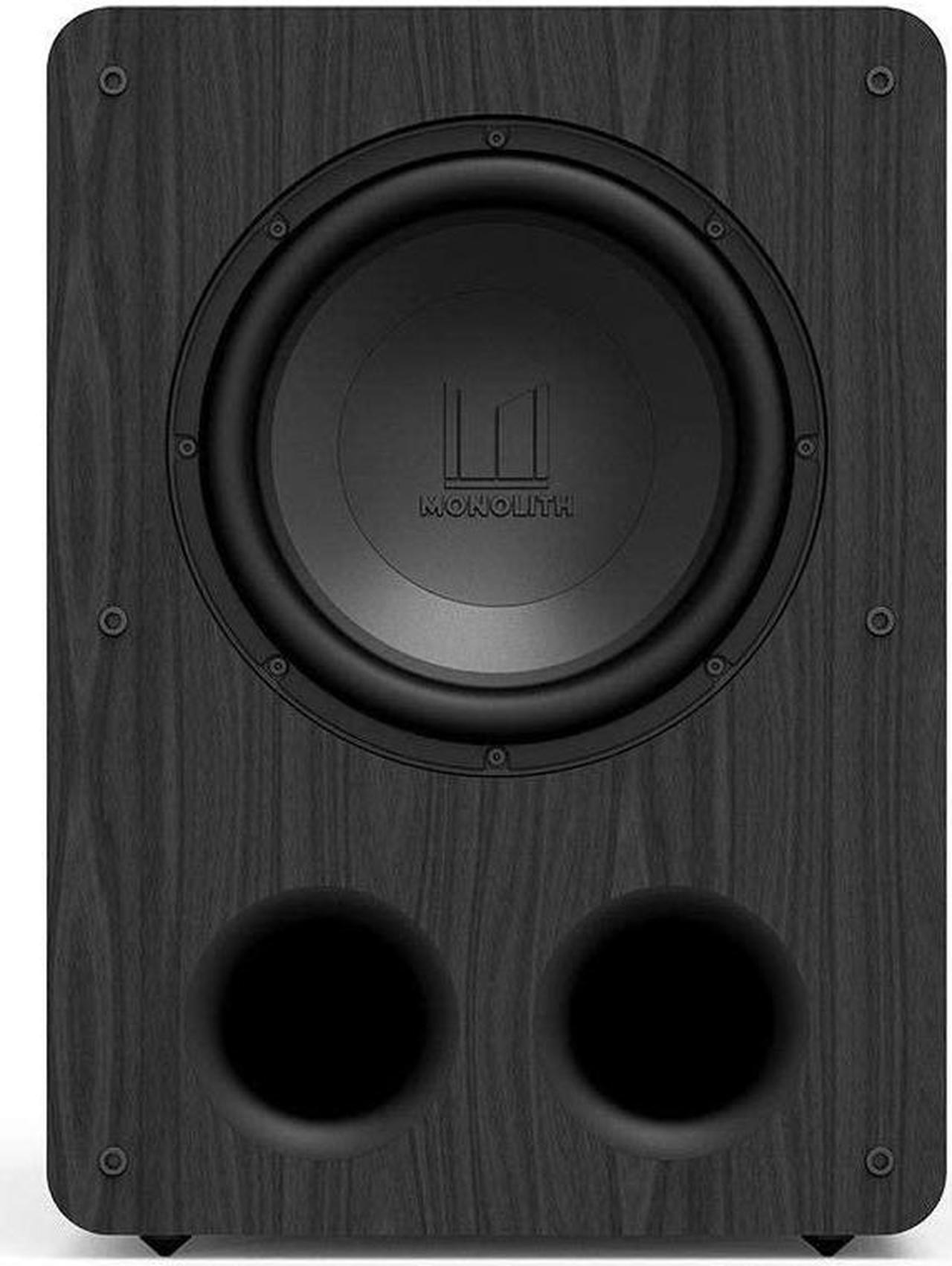 Alt view image 8 of 10 - Monoprice Monolith M-12 V2 12in THX Certified Ultra 500 Watt Powered Subwoofer, Massive Output, Low Distortion, Vented HDF Cabinet